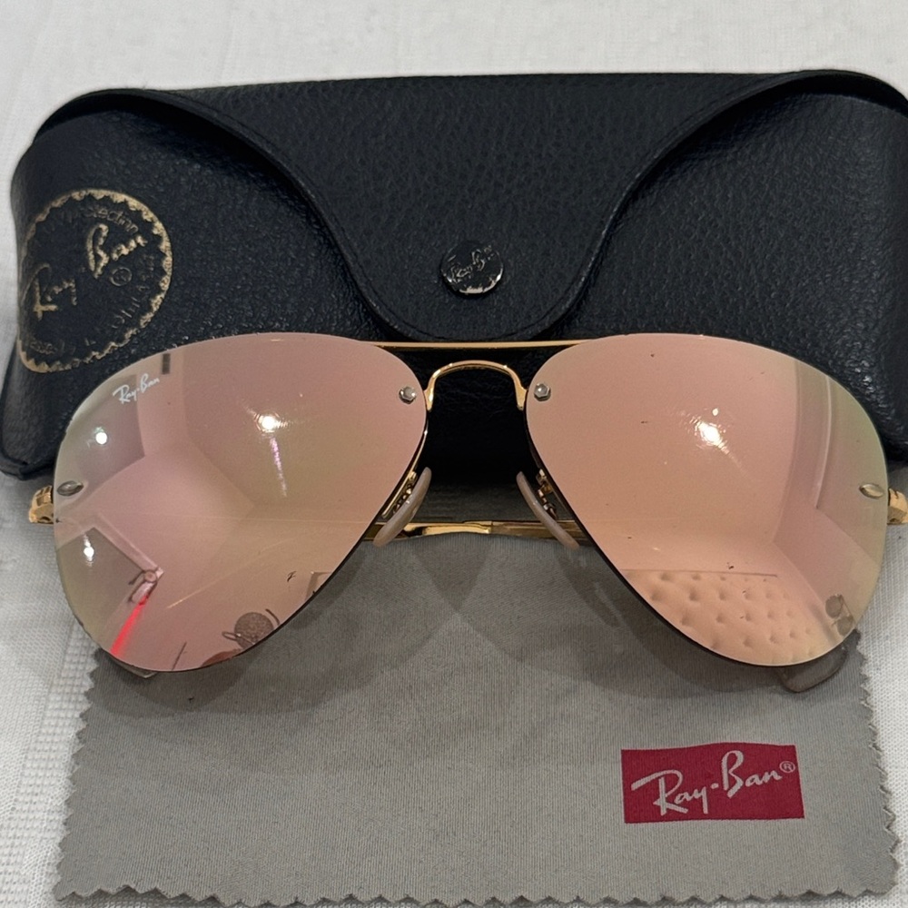 Ray-Ban Women's Gold and Pink Sunglasses